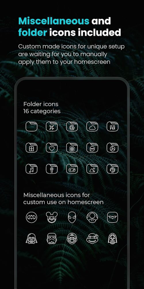 Vera Outline White Icon Pack
