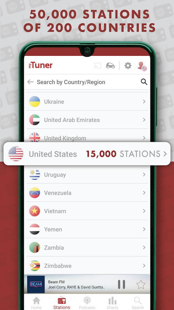 myTuner Radio App: FM stations